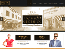 Tablet Screenshot of kannonsclothing.com